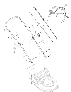Handles Group_b Diagram and Parts List for 2691604-00-SP460SP 2019 Briggs and Stratton Lawn Mower